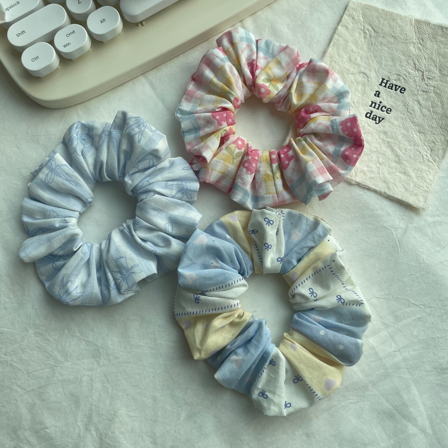 School Style Plaid Scrunchie
